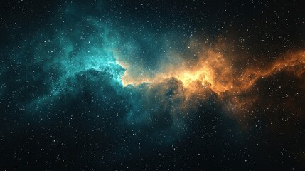 Fototapeta premium Stunning Cosmic Nebula with Vibrant Colors and Starry Background in Deep Space Imagery