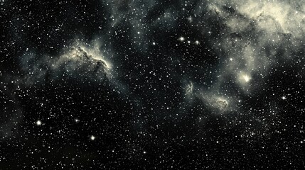 Beautiful Galaxy with Stars and Nebulae in Deep Space Captured in High Resolution Image