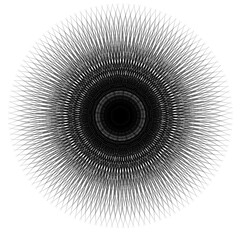 Mandala patterns png file of black circle line art 