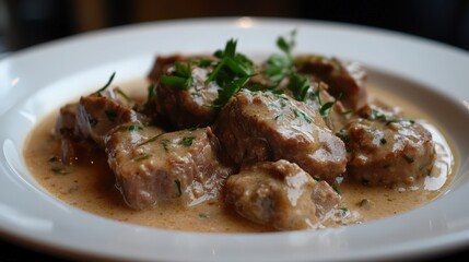 Fototapeta premium blanquette de veau with veal stew
