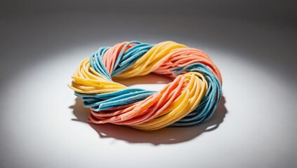 Colorful pasta ring