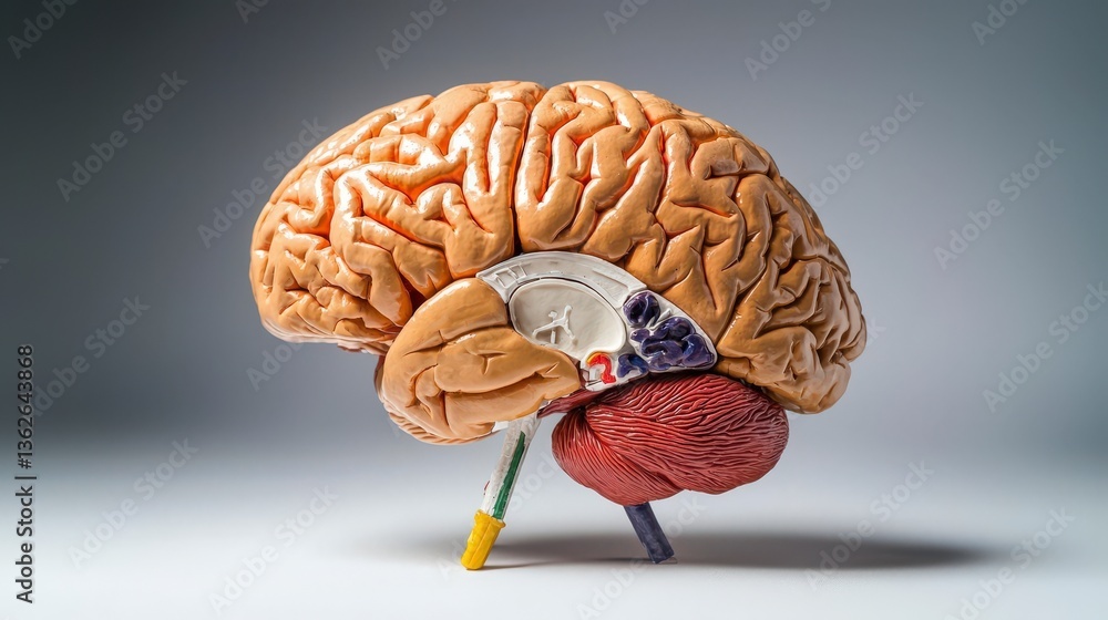 Poster exploring brain anatomy neurobiology insights in a studio environment scientific visualization acade