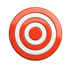 target symbol bullseye red white concentric circles aim focus goal marking precision shooting concept PNG Isolated Transparent White Background Cut Out Object 4K HD Download