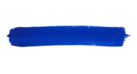 blue stroke of blue paint on transparent background PNG, isolated design element