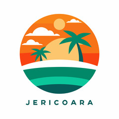 Obraz premium tropical island vector illustration
