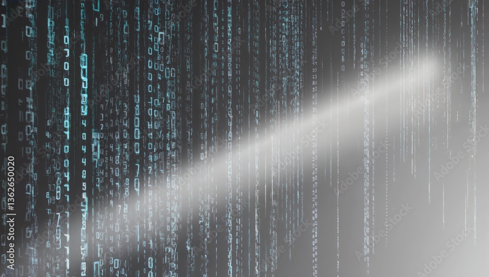 Poster digital code stream with light