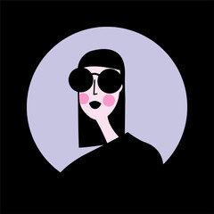 Minimalist Stylish Woman in Sunglasses
