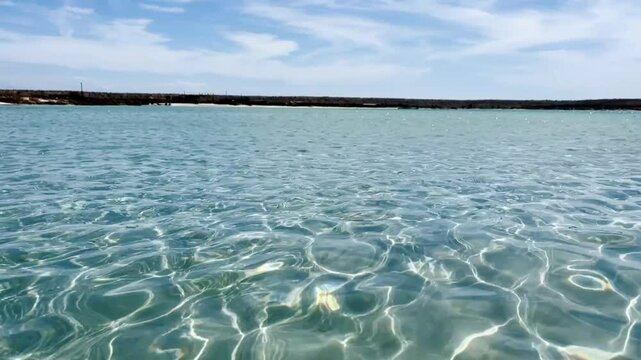 Turquoise water in a bay on the Venezuelan island of Cubagua