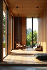Wood and key elements in a modern building design, wood, real estate
