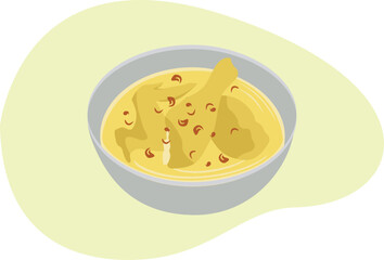 Chicken braised in coconut milk