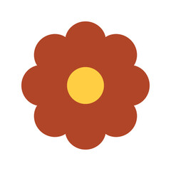 Simple Flat Red Flower