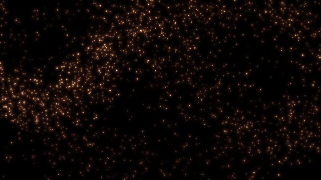 Flying shining gold plume of light, stardust tail. Glitter Light circle trail Sparkling spiral particle effect animation. Festive, logo title decoration. Festival Christmas, New Year. 3D Illustration