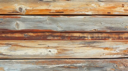 Obraz premium Reclaimed Wood Surface with Visible Cracks and Faded Paint