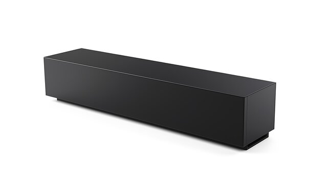 A black box with a white background