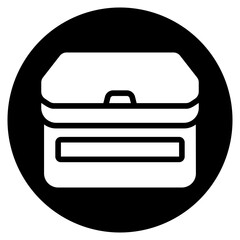 Fototapeta premium ice box glyph icon