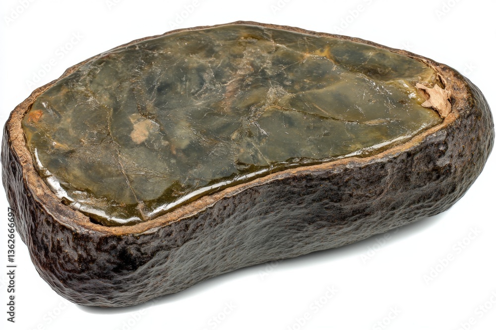 Aufkleber Unique stone resembling a large avocado found in natural setting