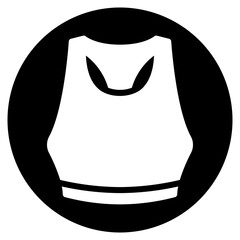 tank top glyph icon