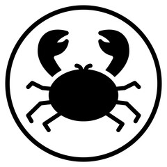 crab glyph icon