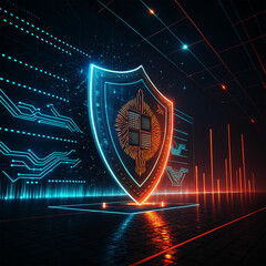 Digital Firewall Representing Data Protection and Online Safety
