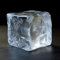 ice cube isolated on black