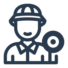 Male Explorer with Safari Hat and Target