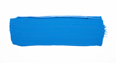 blue stroke of blue paint on transparent background PNG, isolated design element