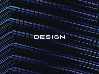 Premium background design with diagonal dark blue stripes pattern. Vector horizontal template for digital luxury business. Blue Line Banner Background.