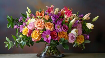 Fototapeta premium Celebrate Mother's Day with a Gorgeous Bouquet of Fresh Blooms
