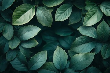 Layers of green leaves create a natural frame highlighting the beauty of foliage in a serene setting