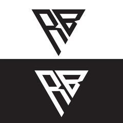 RB modern elegance and creative logo design .RB luxurious alphabet design . RB letter initial logo design.