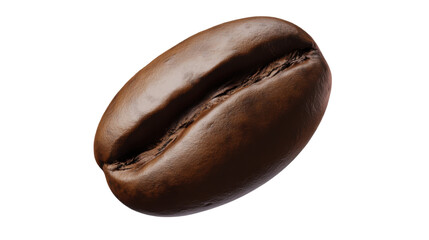 The Essence of Flavor: A single, meticulously captured coffee bean, roasted to perfection, embodies the rich aroma and taste.