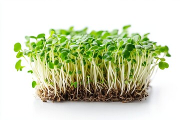 Microgreens growing in a bright and vibrant indoor setting for healthy eating options and gardening enthusiasts