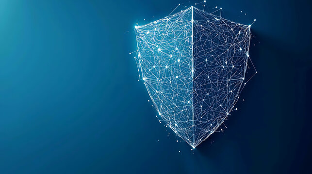 Abstract shield graphic, polygonal design