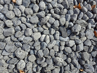 view of large amount of gray rocks on the ground