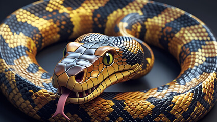 Obraz premium close up of a snake python