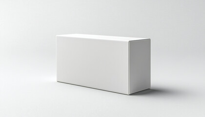 Fototapeta premium Professional 3D Packaging Box Mockup with White Background for Product Design and Branding in High-Resolution Rendering