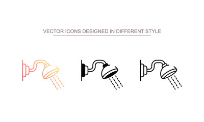 Obraz premium Shower Head icon design with white background stock illustration