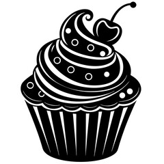 Cupcake Silhouette Vector