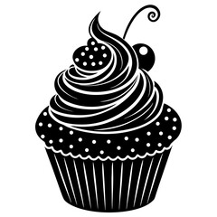 Cupcake Silhouette Vector