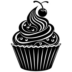 Cupcake Silhouette Vector