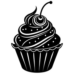 Cupcake Silhouette Vector