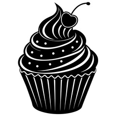 Cupcake Silhouette Vector