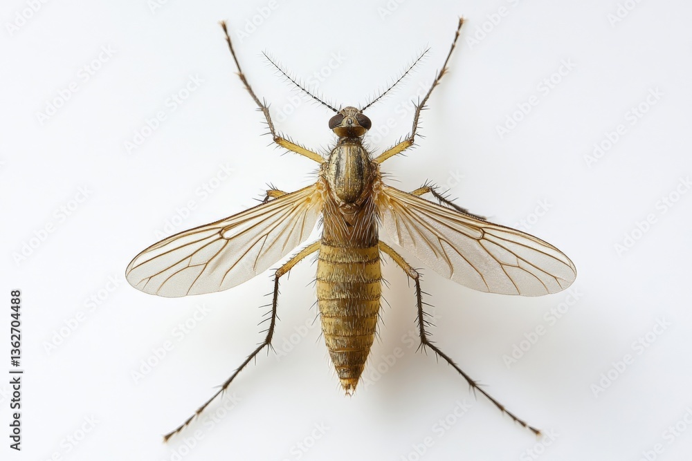 Aufkleber close-up view of a mosquito highlighting its wings, body structure, and intricate features in a deta
