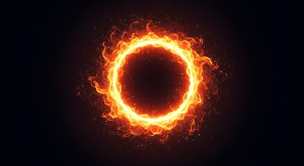 Fire circle shape. isolated on white background
