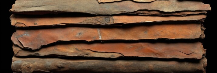 Stacked Terracotta Stone Layers