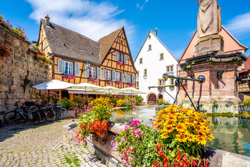 Altstadt, Eguisheim, Frankreich 
