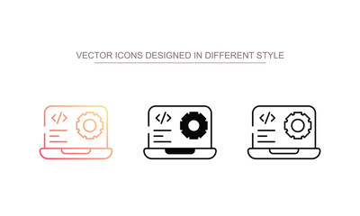 Development icon design with white background stock illustration