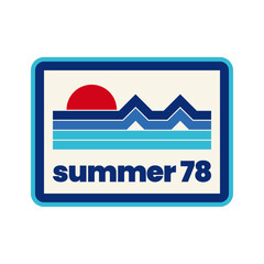 Retro summer outdoor badge