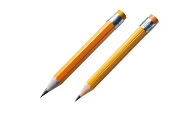 Pencil  hand drawn ,Set of pencil on transparent background, Wood pencil with eraser