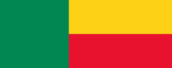 Flag of Benin with vibrant colors representing the nation's heritage and identity during a cultural celebration